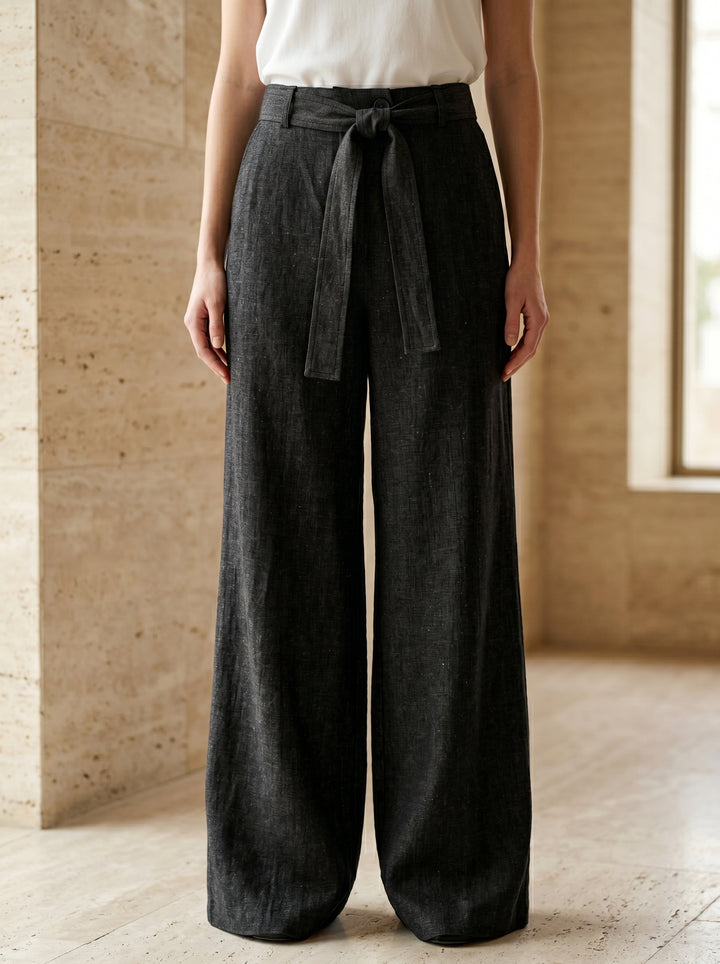FLOWING - TENCEL TROUSERS - BEIGE