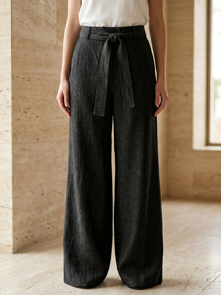 Women’s Flowing Tencel Trousers – Caramel | بنطال نسائي تنسل انسيابي بلون الكراميل