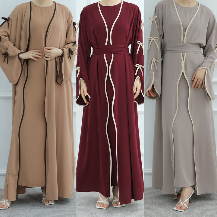 The Ribbon Drape Abaya Set