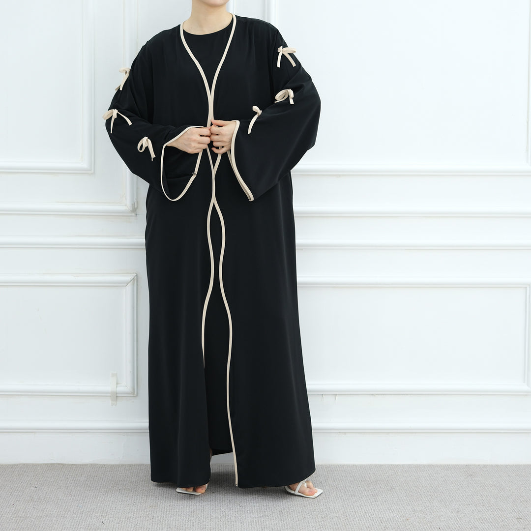 The Ribbon Drape Abaya Set