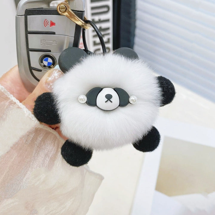 Women’s Plush Panda Bag Charm Keychain | تعليقة حقيبة نسائية بتصميم باندا لطيف