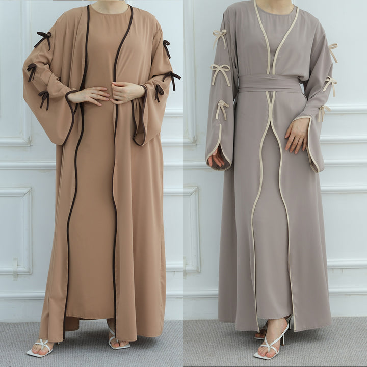 The Ribbon Drape Abaya Set