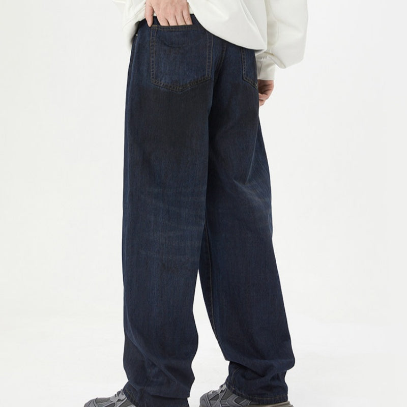 Men’s Relaxed Fit Wide Leg Jeans | Casual Straight Leg Denim