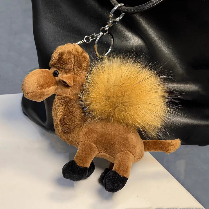 Women’s Plush Camel Bag Charm Keychain | تعليقة حقيبة نسائية بتصميم جمل لطيف