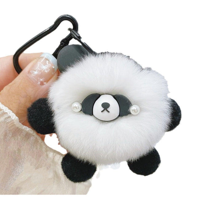Women’s Plush Panda Bag Charm Keychain | تعليقة حقيبة نسائية بتصميم باندا لطيف