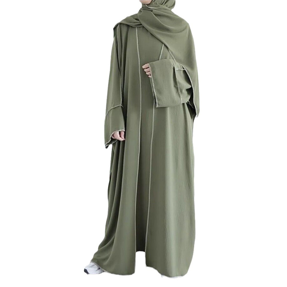 The Majestic Contrast Abaya Set