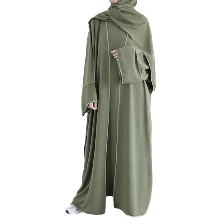 The Majestic Contrast Abaya Set