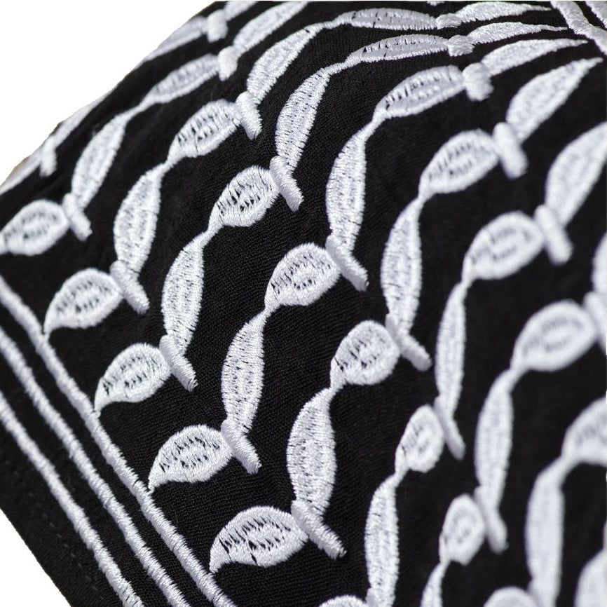 Keffiyeh Style Abaya with Crossbody Bag | Elegant Modest Wear