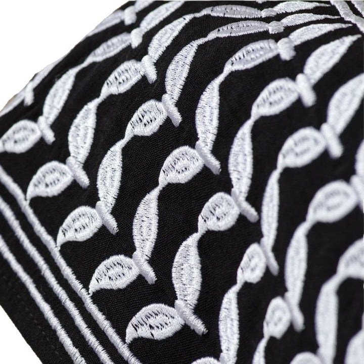 Keffiyeh Style Abaya with Crossbody Bag | Elegant Modest Wear
