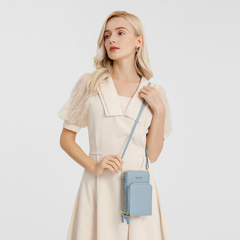Women’s Tri-Fold Crossbody Phone Bag | حقيبة هاتف نسائية كروس بودي متعددة الجيوب