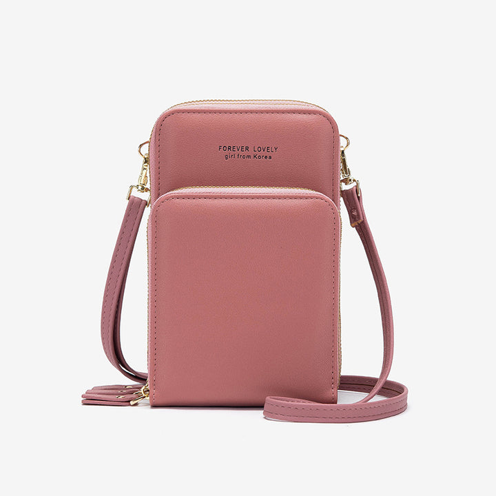 Women’s Tri-Fold Crossbody Phone Bag | حقيبة هاتف نسائية كروس بودي متعددة الجيوب