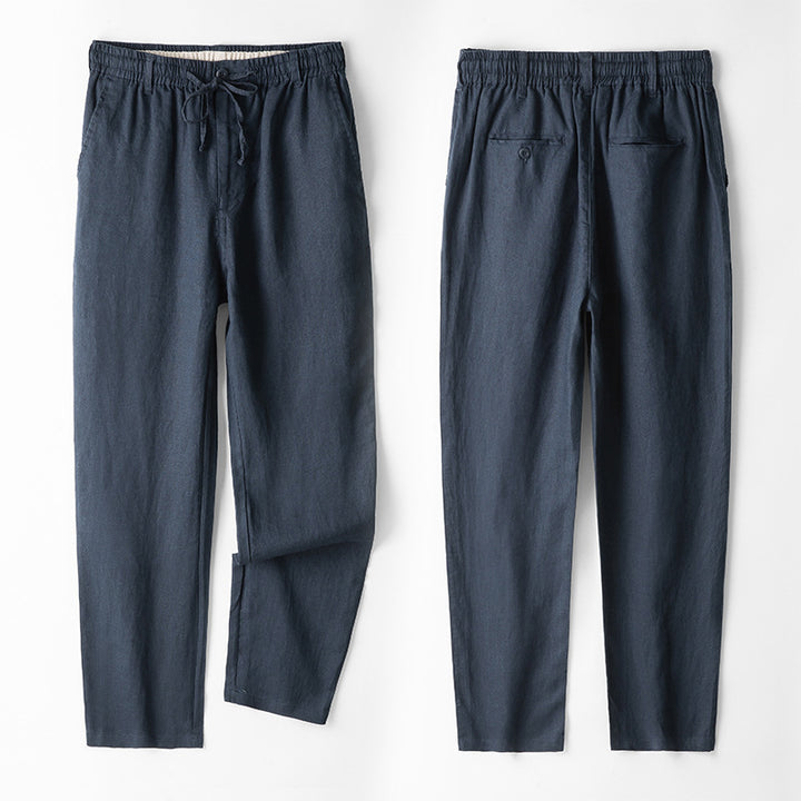 Men’s Linen Casual Pants | Loose Fit Straight Leg