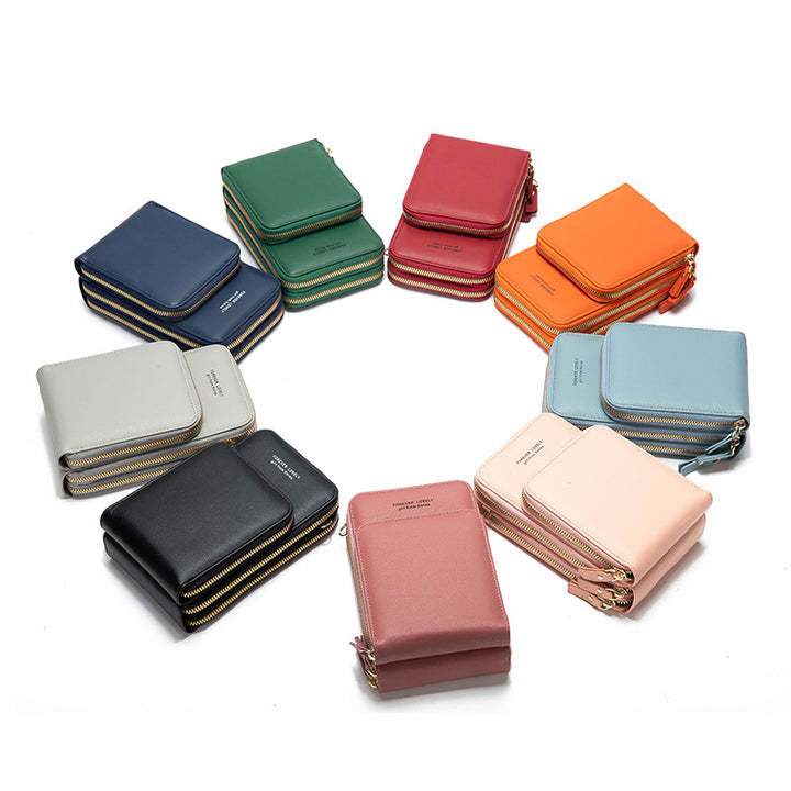Women’s Tri-Fold Crossbody Phone Bag | حقيبة هاتف نسائية كروس بودي متعددة الجيوب