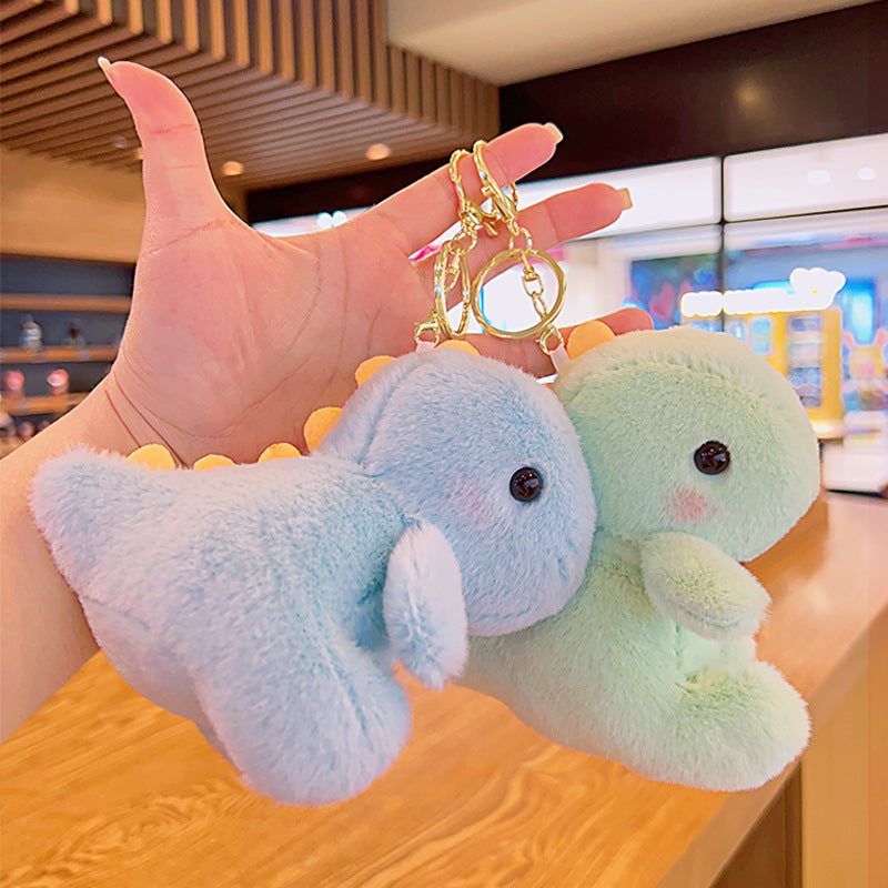 Women’s Plush Dinosaur Bag Charm Keychain | تعليقة حقيبة نسائية بتصميم ديناصور لطيف