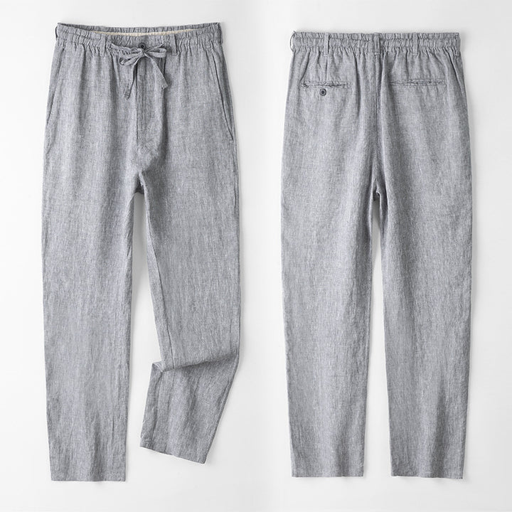 Men’s Linen Casual Pants | Loose Fit Straight Leg