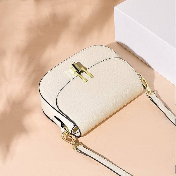 Women’s Semi-Circle PU Shoulder Bag | حقيبة كتف نسائية بتصميم نصف دائري