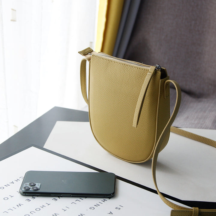 Women’s Mini Leather Phone Crossbody Bag | حقيبة هاتف نسائية صغيرة جلد كروس بودي