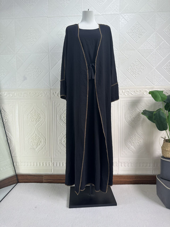 The Majestic Contrast Abaya Set