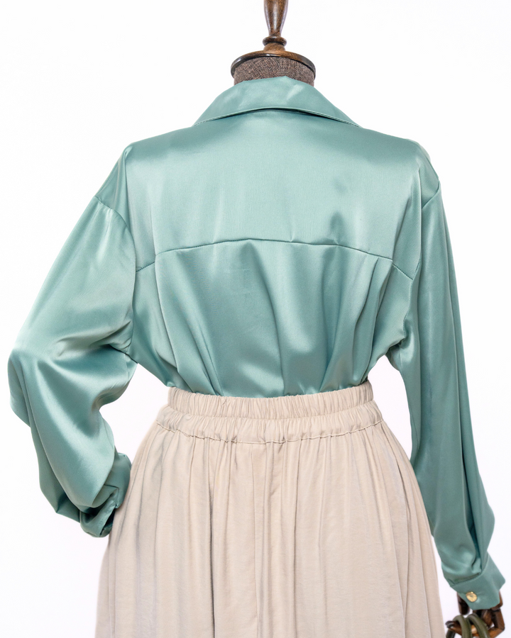 GRACEFUL SATIN - BLOUSE - MINT