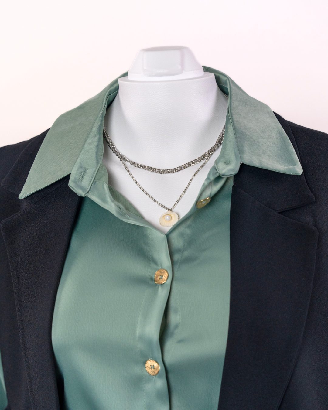 GRACEFUL SATIN - BLOUSE - MINT