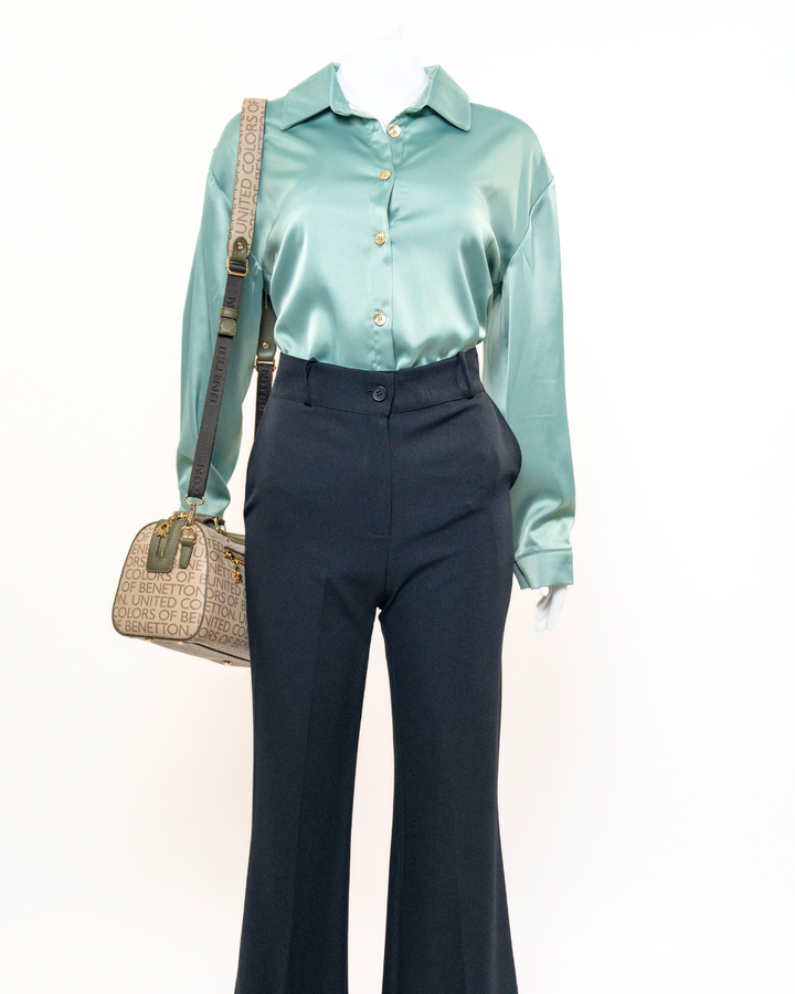 GRACEFUL SATIN - BLOUSE - MINT