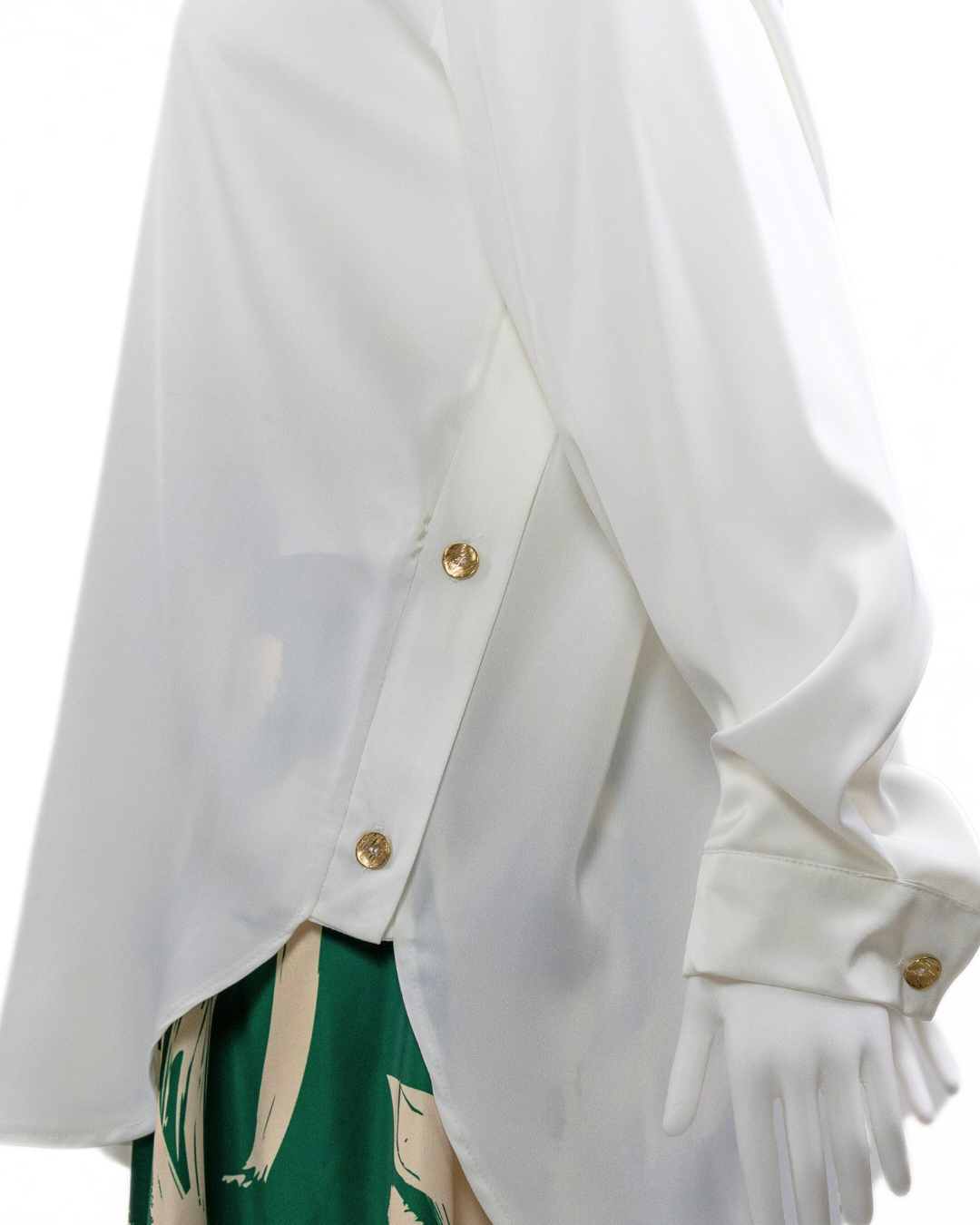 GRACEFUL SATIN - BLOUSE - MARSHMALLOW