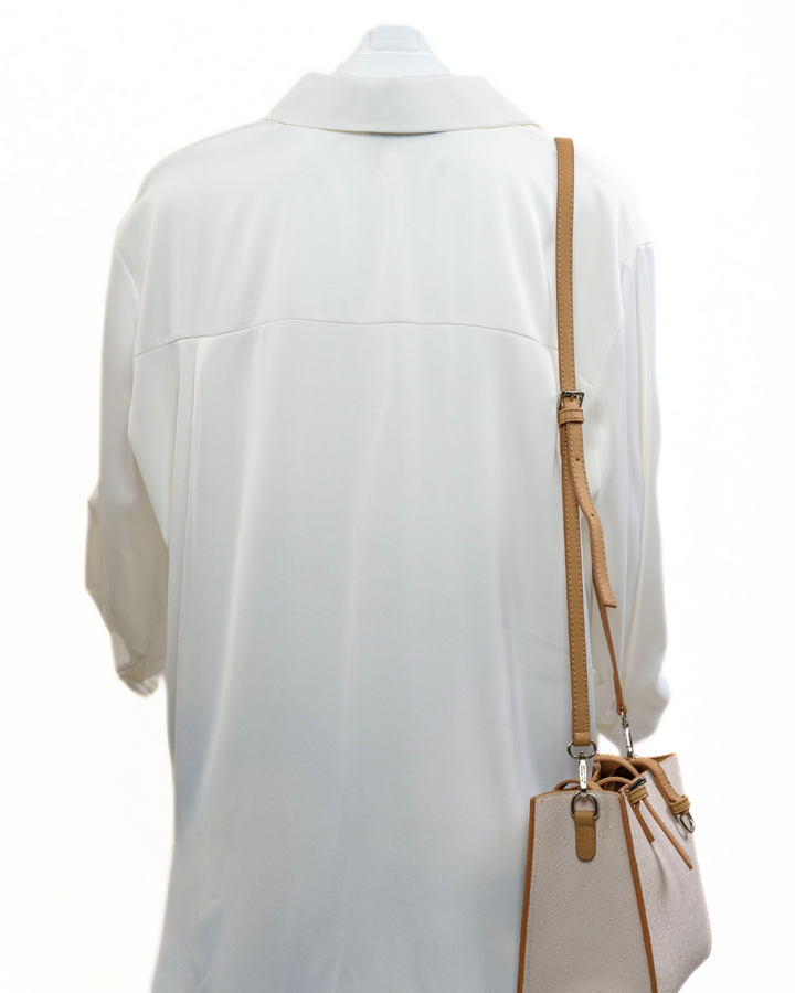 GRACEFUL SATIN - BLOUSE - MARSHMALLOW